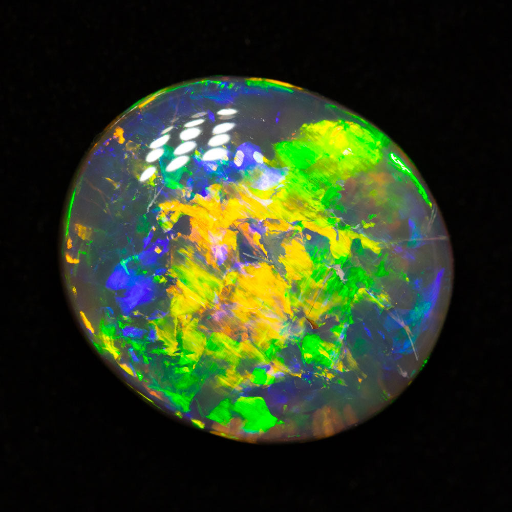 5.39 ct gem black crystal opal 13.7x12.3x5.2mm
