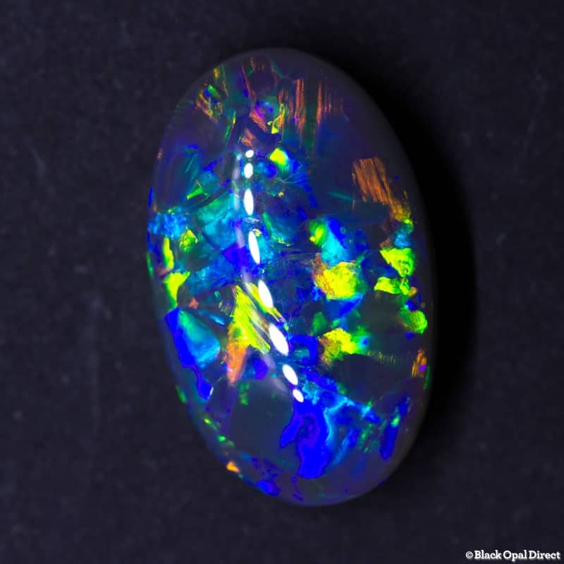 5.68 ct gem black opal 17x15x5mm