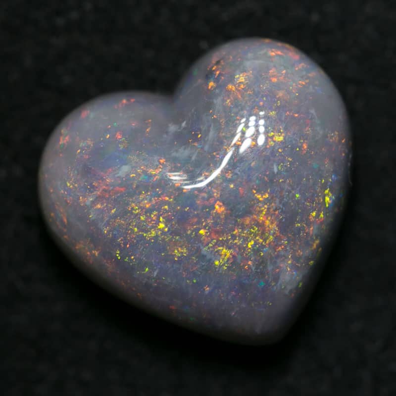 5.70 ct dark opal heart 12.5x7mm