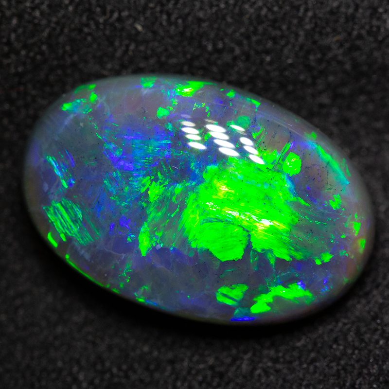 5.78 ct gem black opal 15x10x6mm