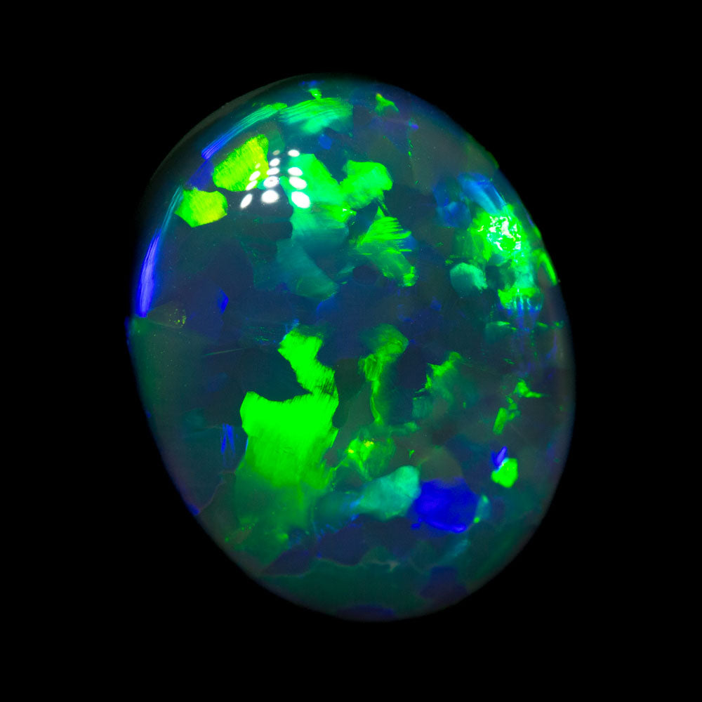 5.78 ct gem black opal 14.5x11.6x5.5mm