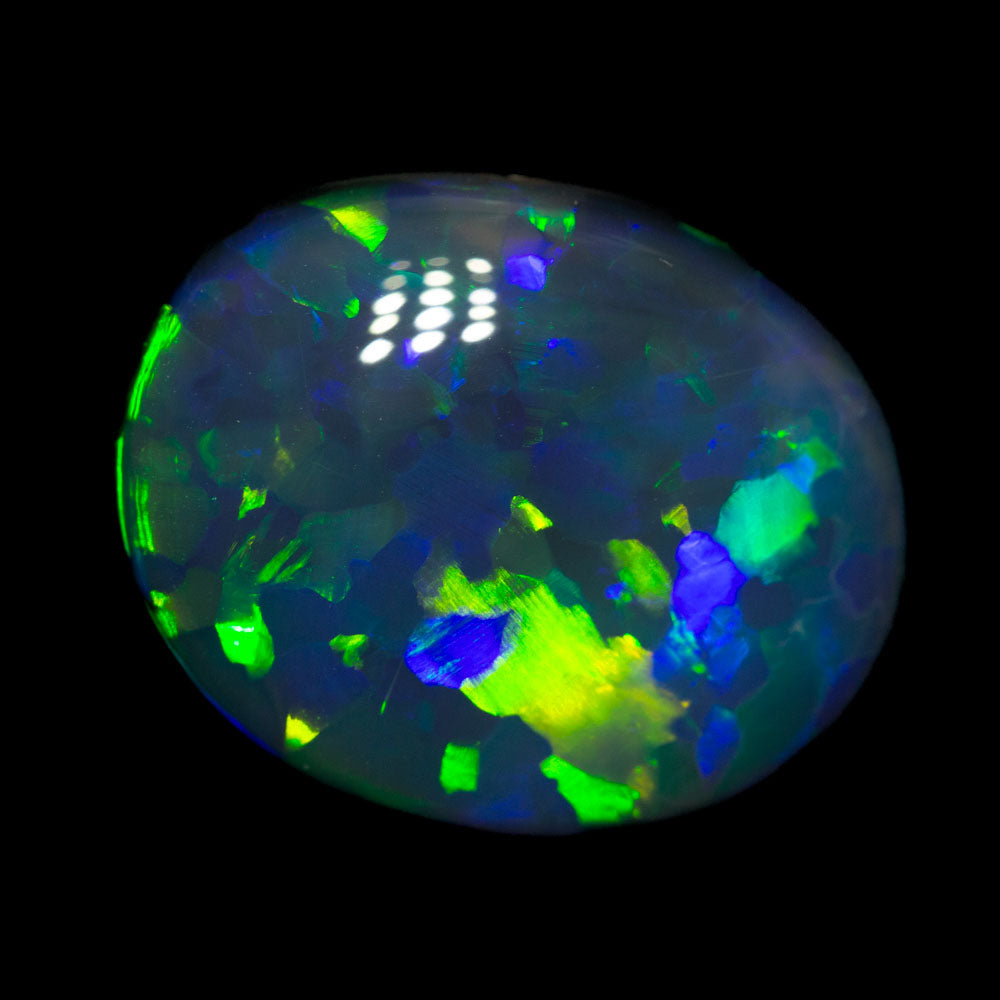 5.78 ct gem black opal 14.5x11.6x5.5mm