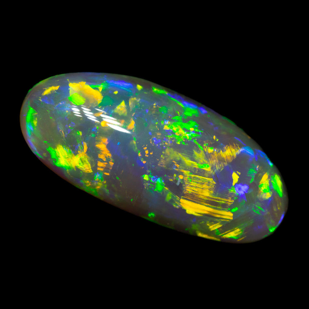 5.96 ct gem black crystal opal 18.3x8.3x6.3mm