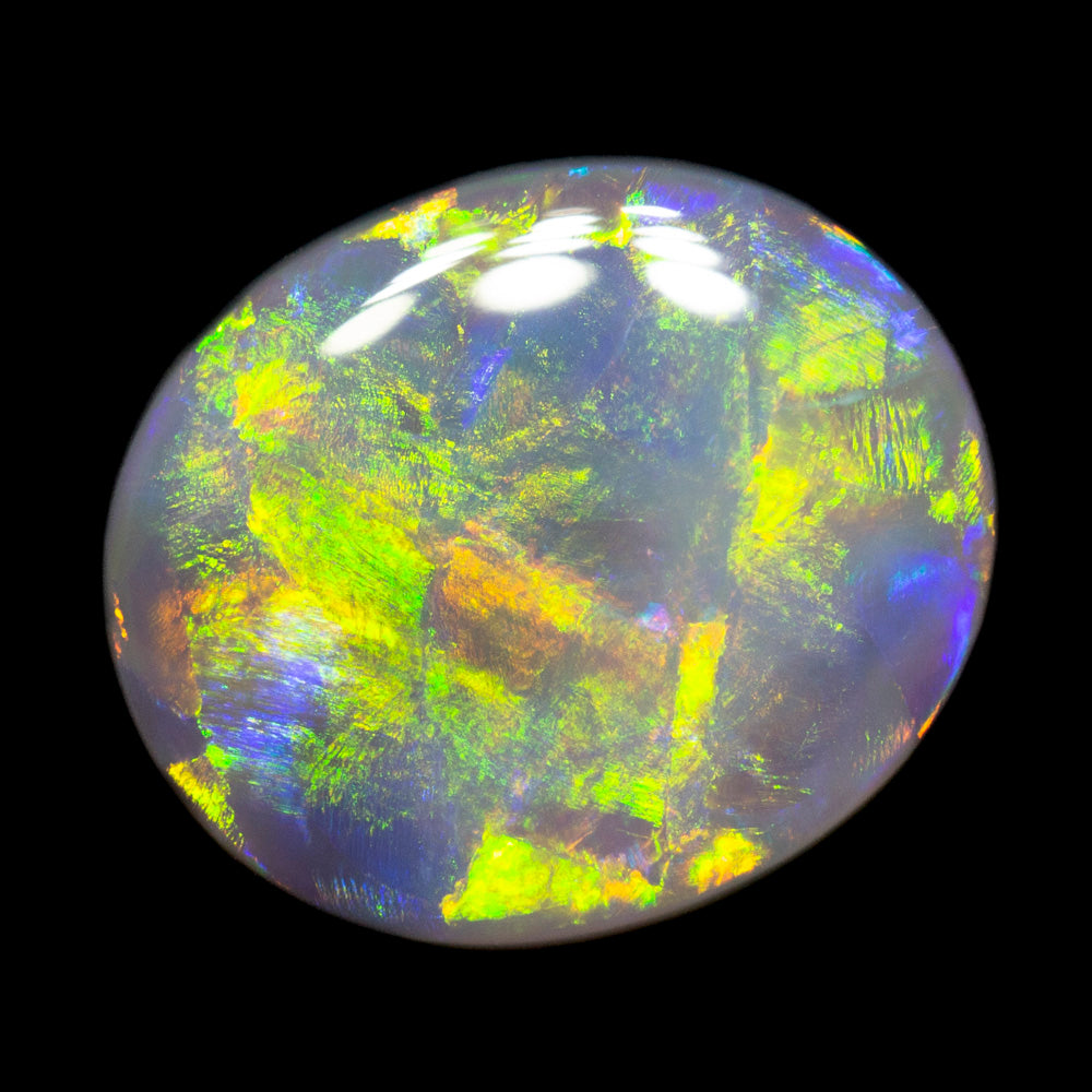 5.97 ct dark opal 15.3x13.4x4.1mm