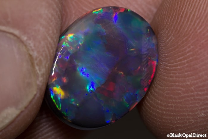 6.03 ct gem black opal 16x13x4mm