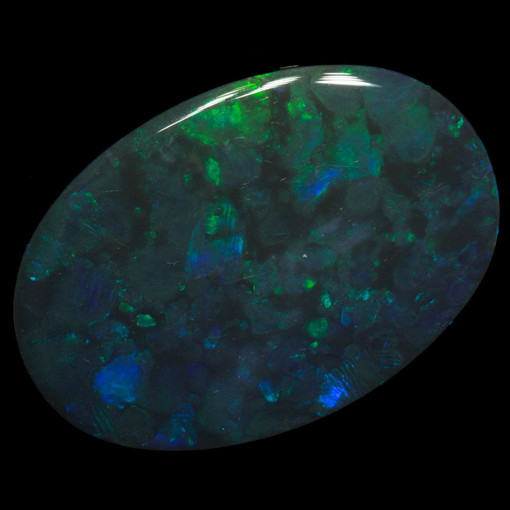 6.31 ct black opal 21.7x14.9x2.7mm