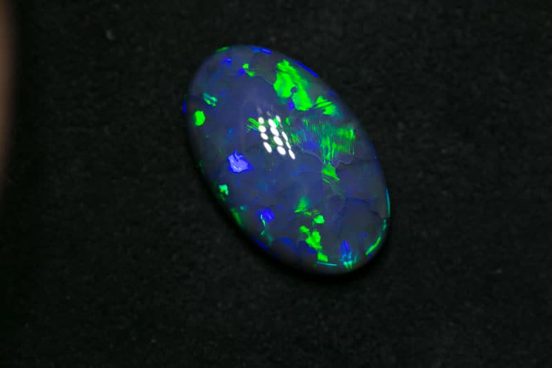 6.48 ct gem black opal 16.5x10x5mm