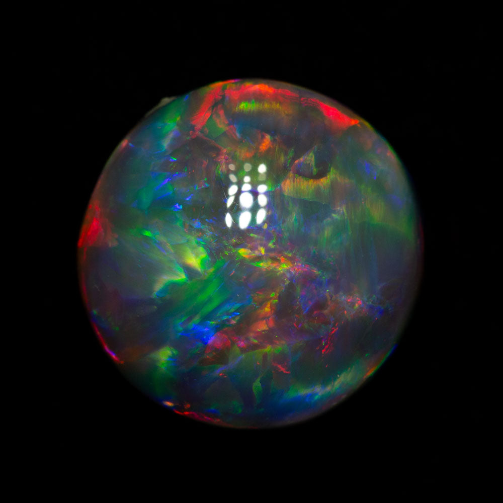 Australian 7.03 ct gem black opal 12.8x12.8x7.2mm | Black Opal Direct