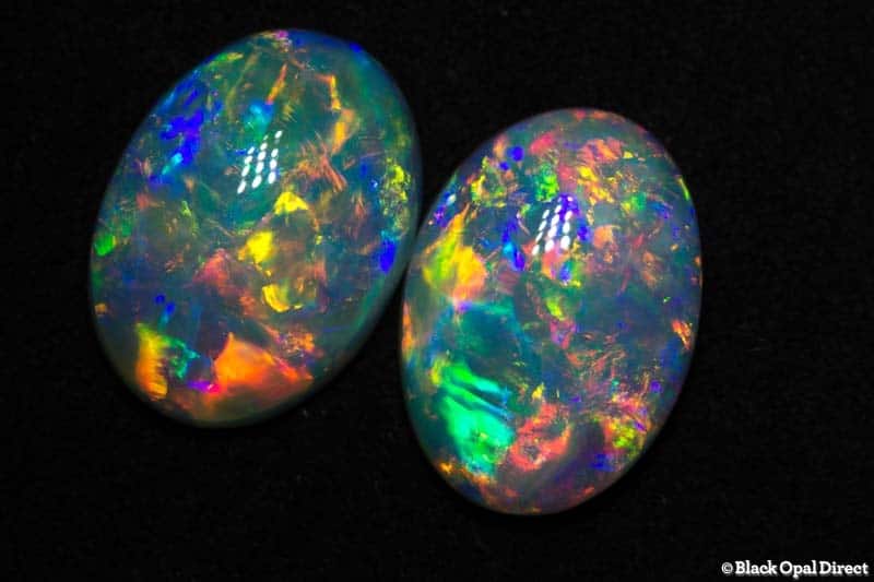 7.14 ct gem crystal opal pair 13x10x4mm