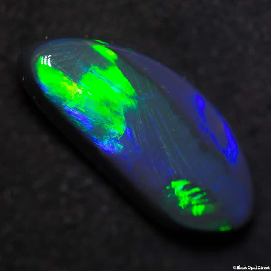 7.49 ct baroque black opal 21x9x6mm