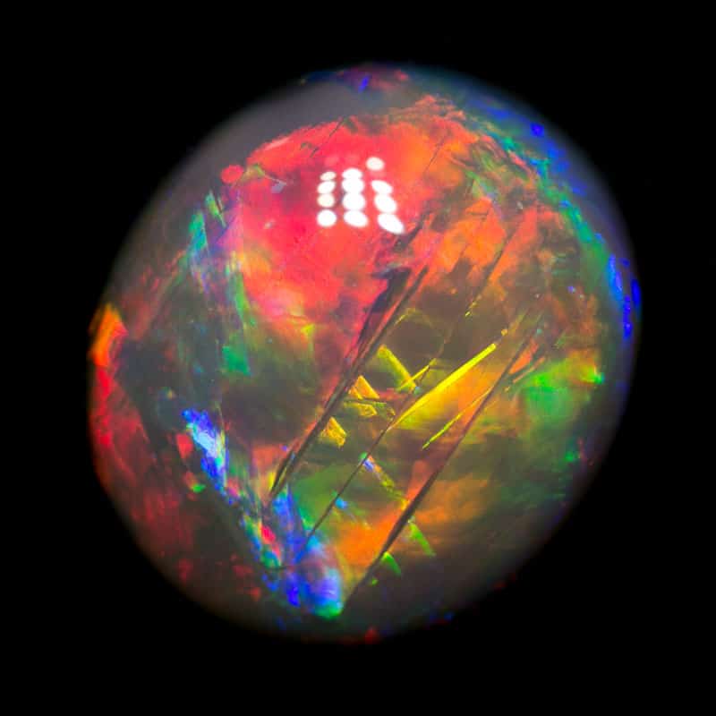 7.55 ct black opal gem 14x12x6.5mm