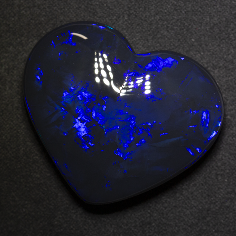 79.02 ct black opal heart Huge 32x37x11mm