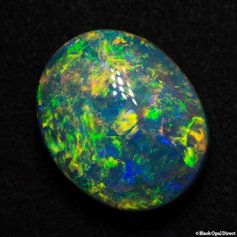 8.02 ct gem black opal 19.5x12x7.5