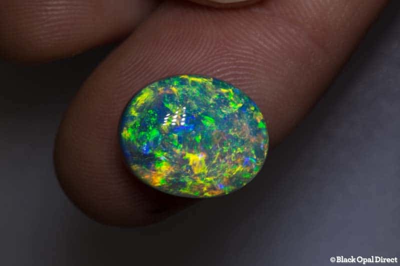 8.02 ct gem black opal 19.5x12x7.5
