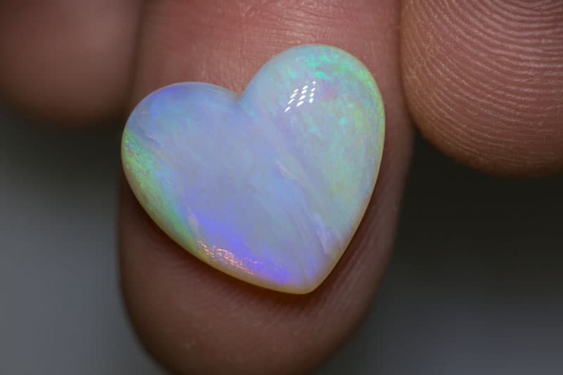 8.21 ct crystal opal heart 17x15.5x5mm