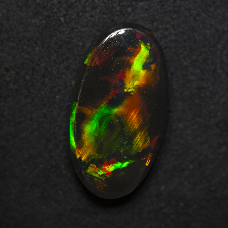8.31 ct gem black opal 19.3x10.4x5.7mm