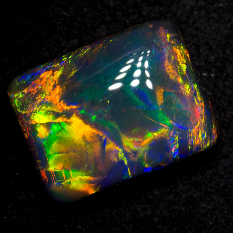 8.36 ct gem black opal 15x11.6x5.9mm