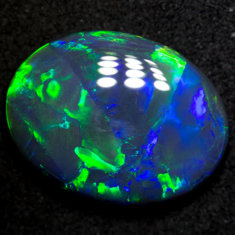 9.10 ct gem black opal 19.3x14.6x5mm