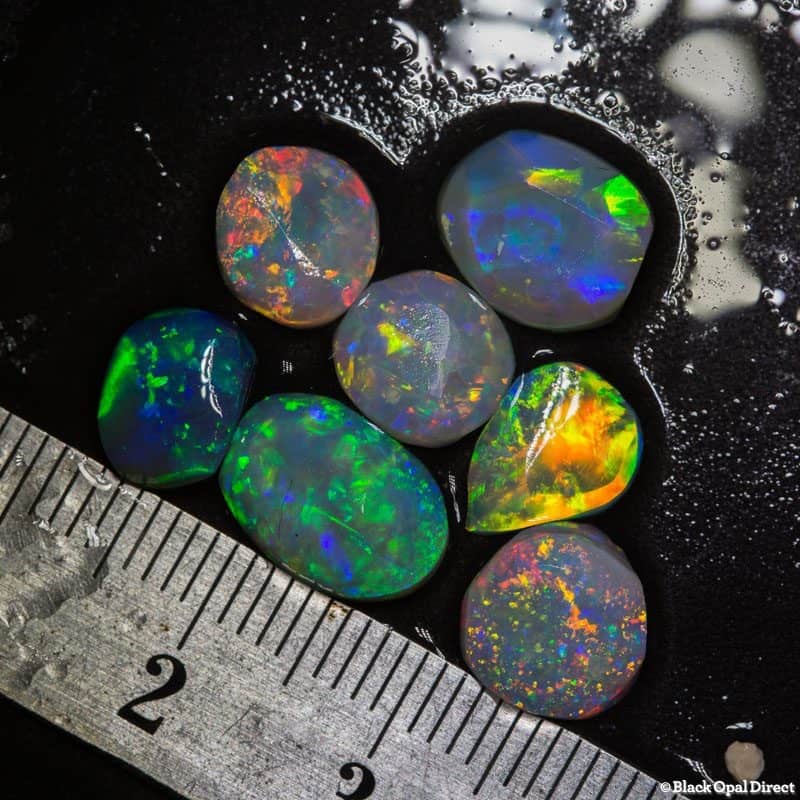 9.36ct opal rubs 7pc