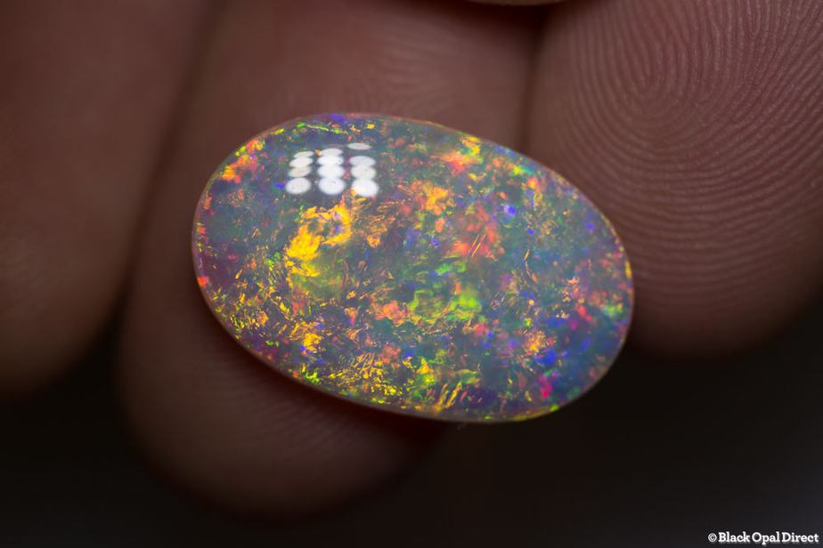 9.38 ct gem Andamooka crystal opal 22x14x4.5mm