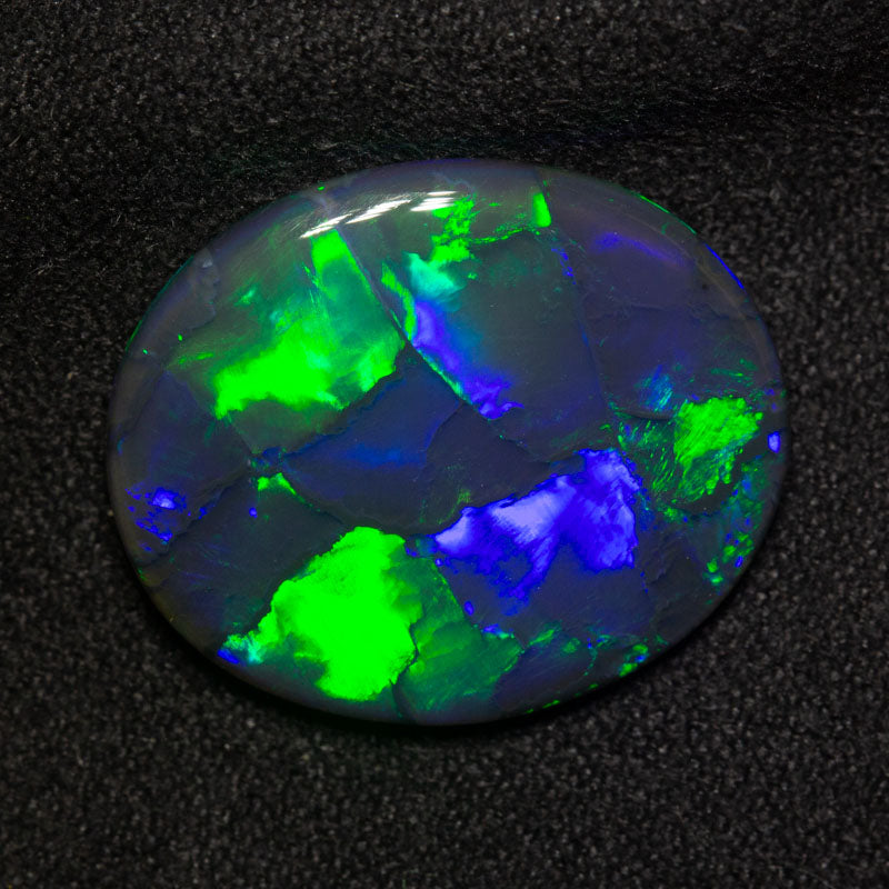 9.87 ct gem black opal 20.6x17.1x4.3mm
