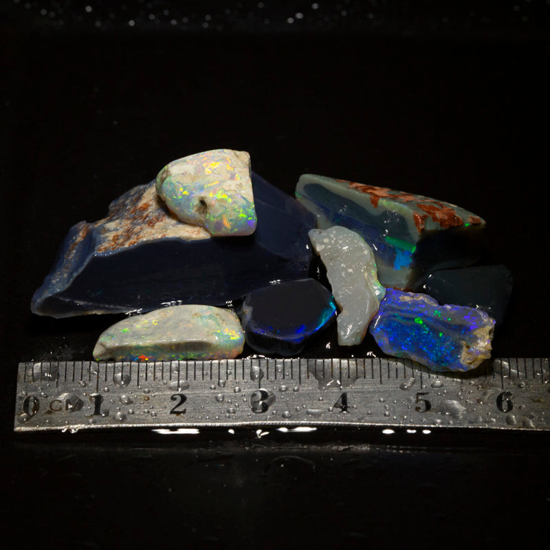 91 ct rough opal parcel 8pc