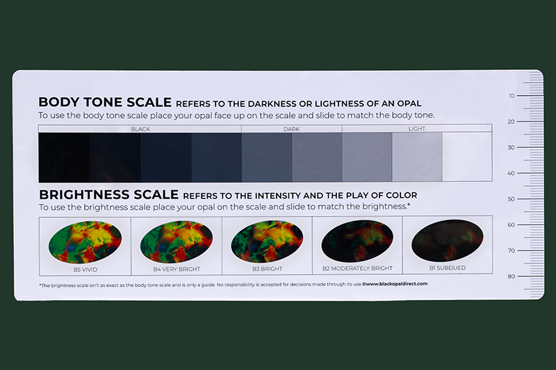 Opal bodytone and brightness scale