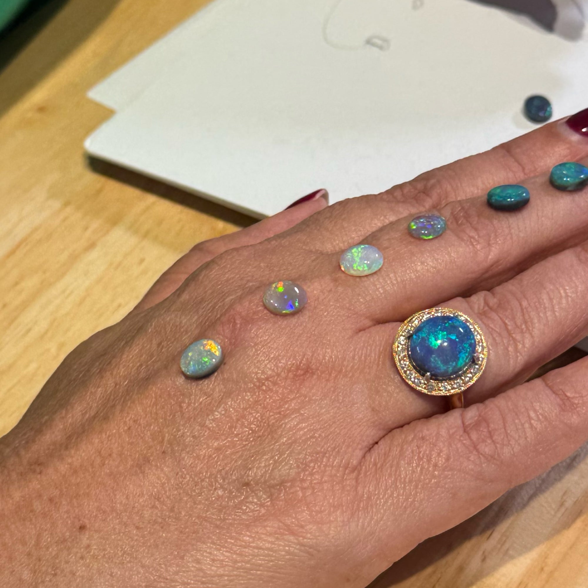 Black Opal, Crystal Opal, Dark Opal, White Opal, Custom Jewelry Design Process