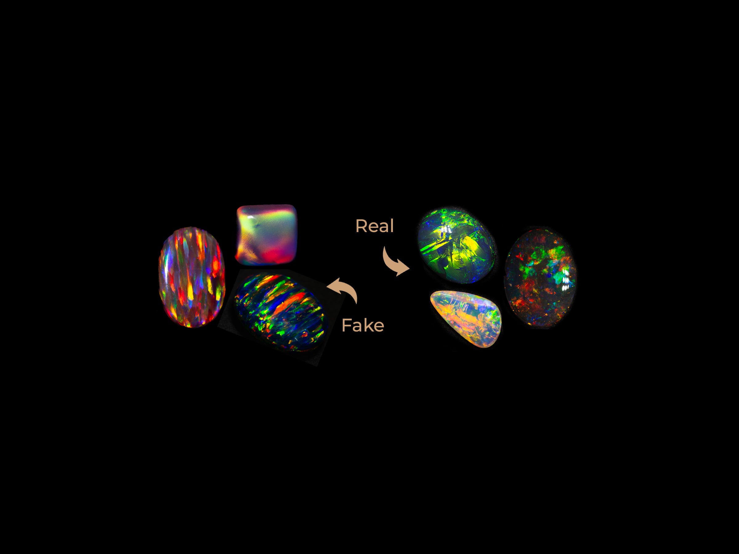 Synthetic & Treated Opal vs Real 100% Solid Natural Australian Opal