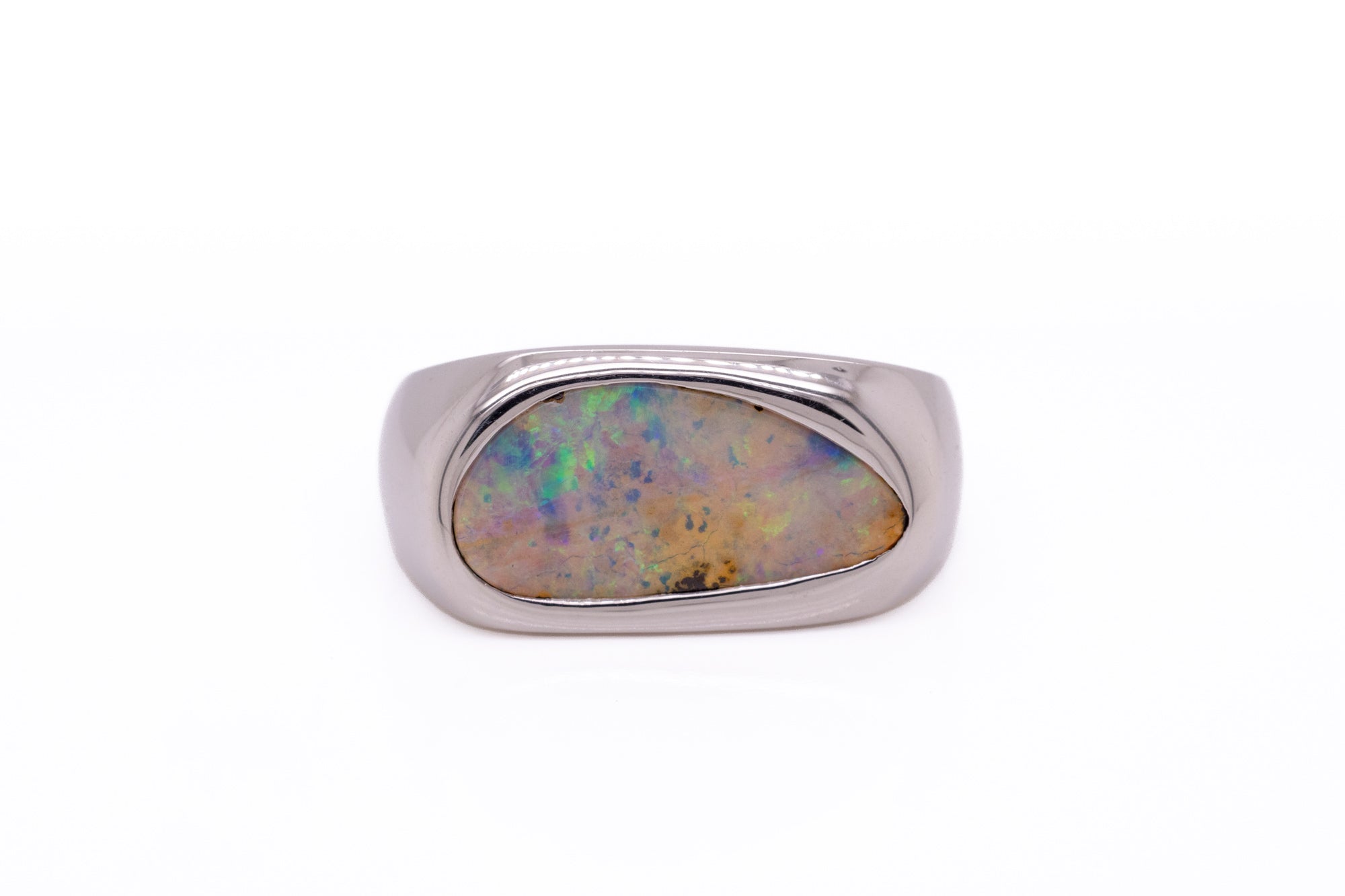Sterling Silver 4.30 ct Boulder Opal Ring