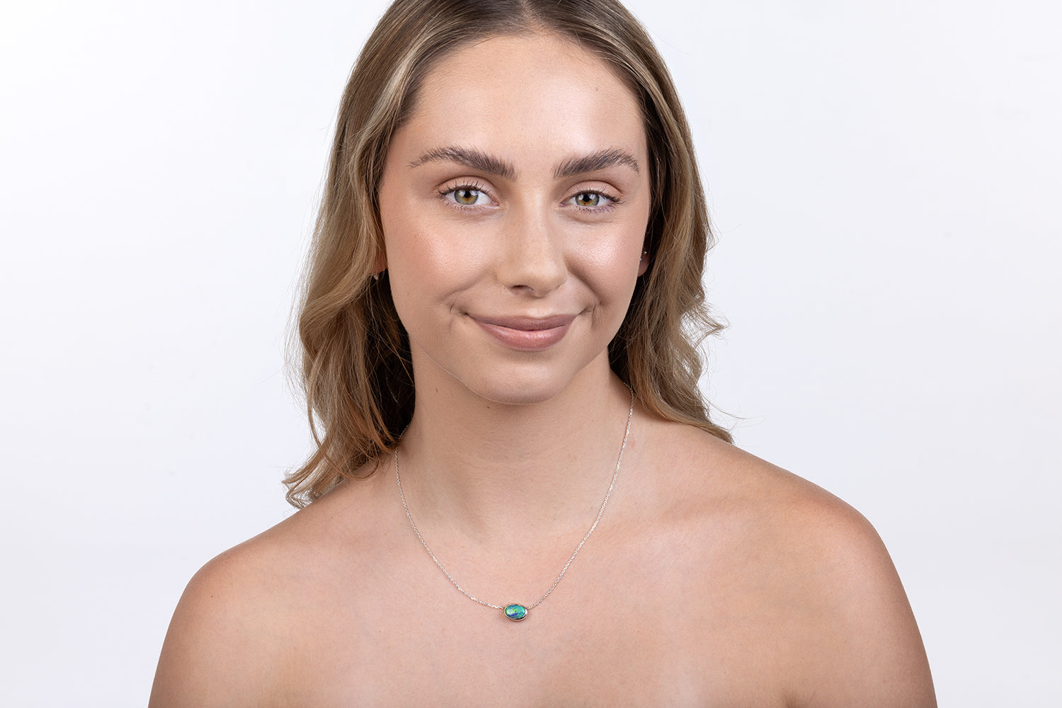 Australian 2.72ct Dark Opal Sterling Silver Johanna Necklace