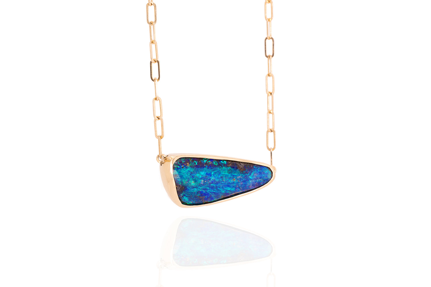 Spirit Gold Necklace — boulder opal