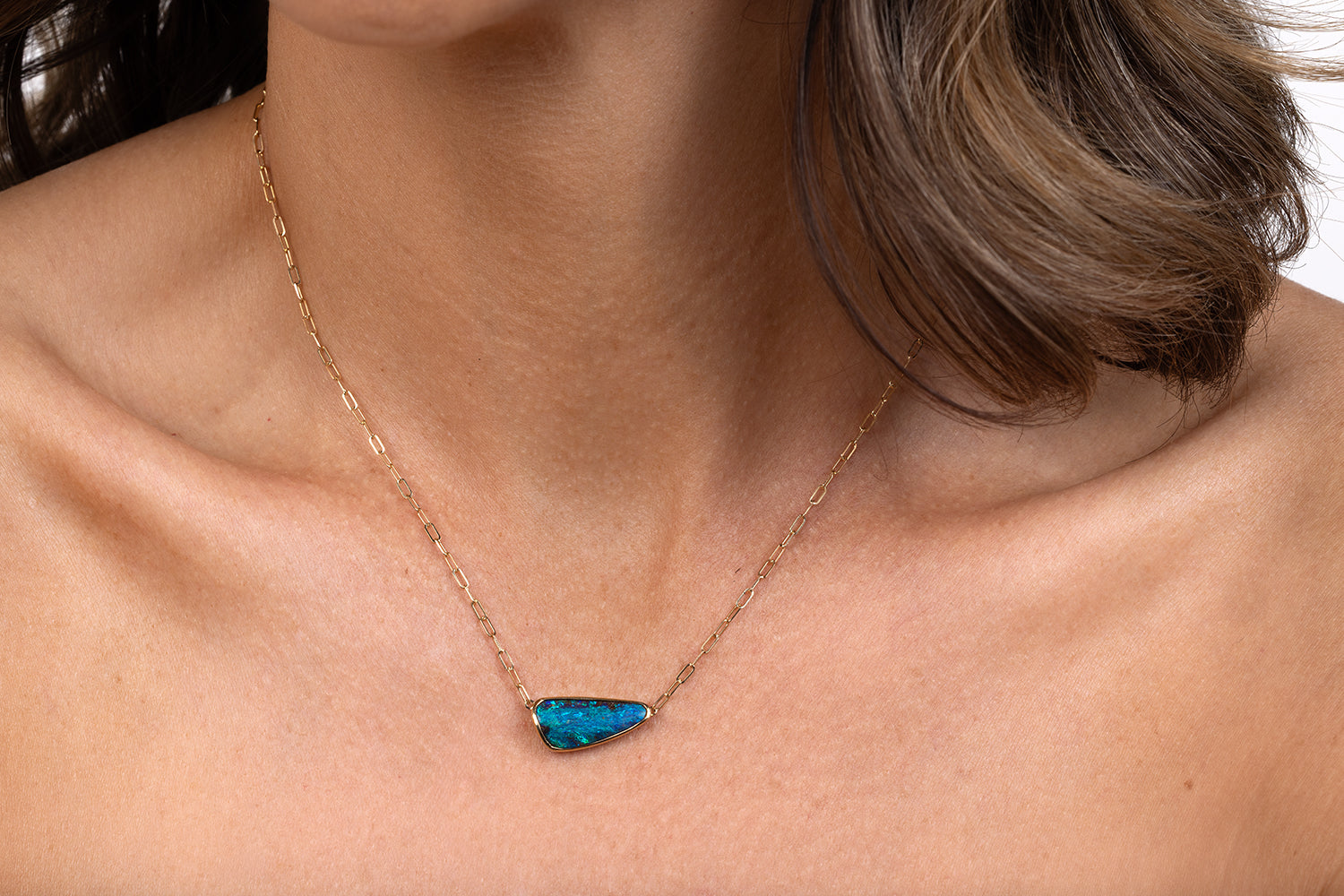 Spirit Gold Necklace — boulder opal