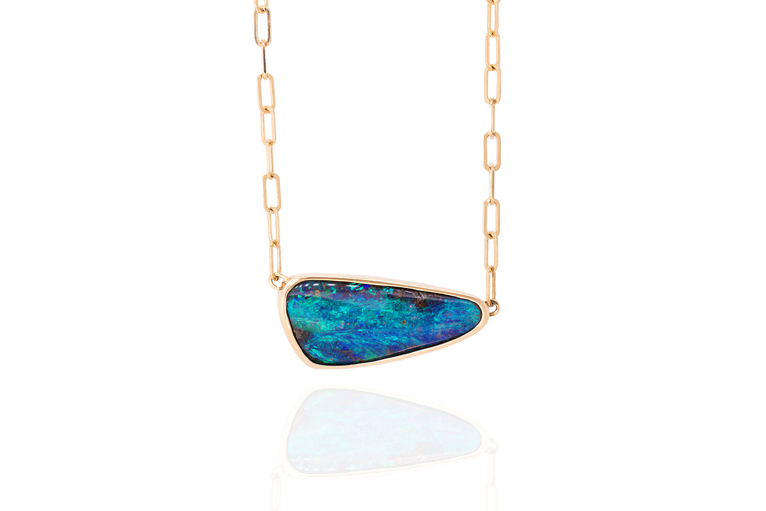 Spirit Gold Necklace — boulder opal