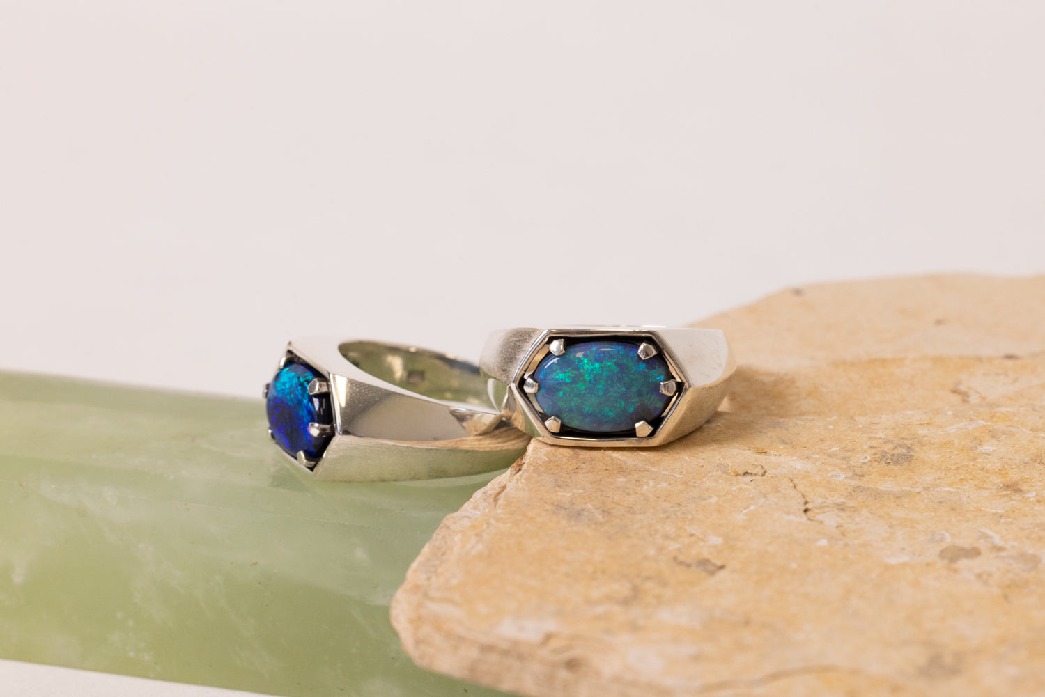 Saxon — Sterling Silver 2.32 ct Dark Opal Ring
