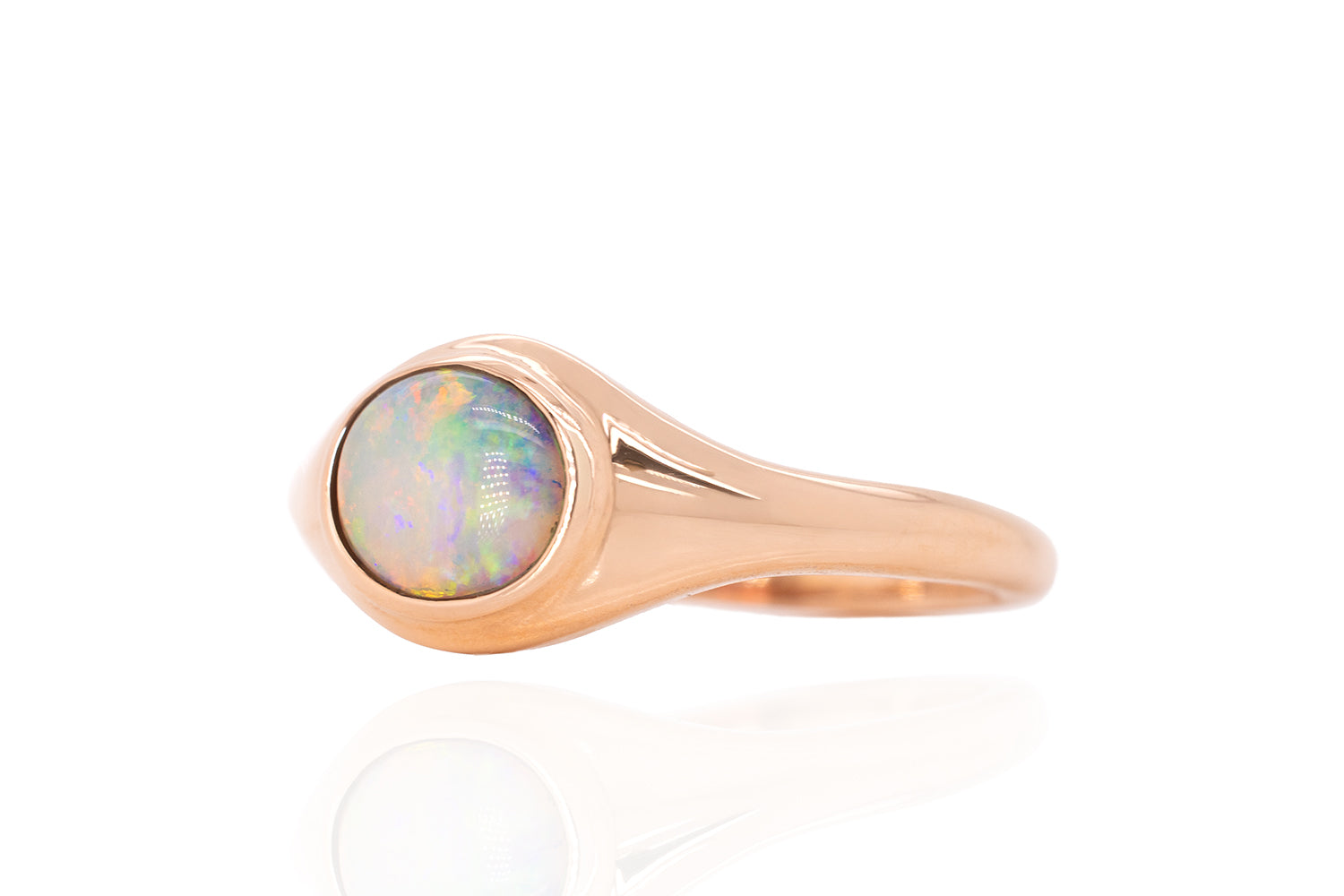 Stephanie — 18kt Rose Gold 0.65 ct Crystal Opal Ring