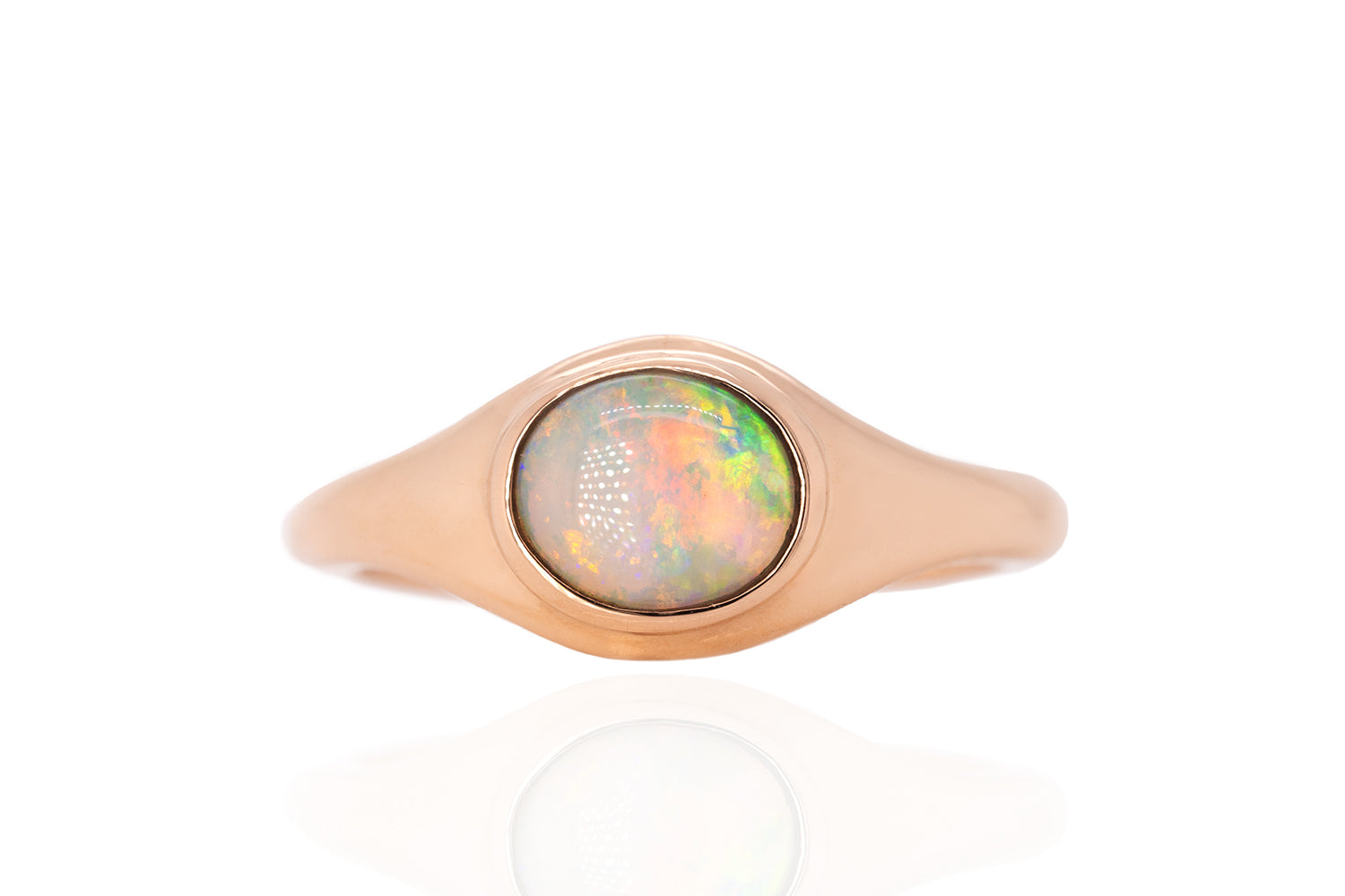 Stephanie — 18kt Rose Gold 0.65 ct Crystal Opal Ring