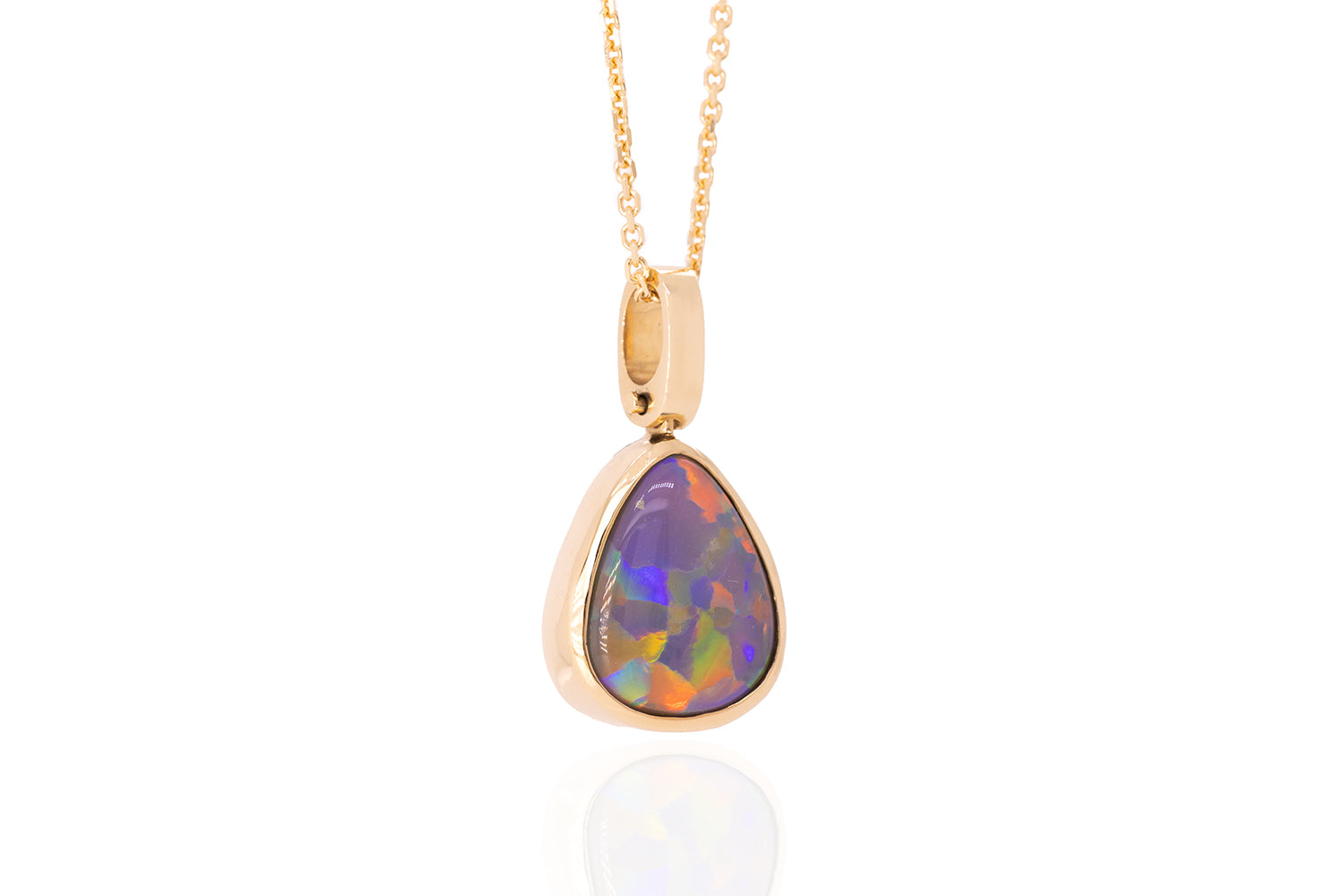 Tatiana Pendant Gold with 4.37ct Dark Opal
