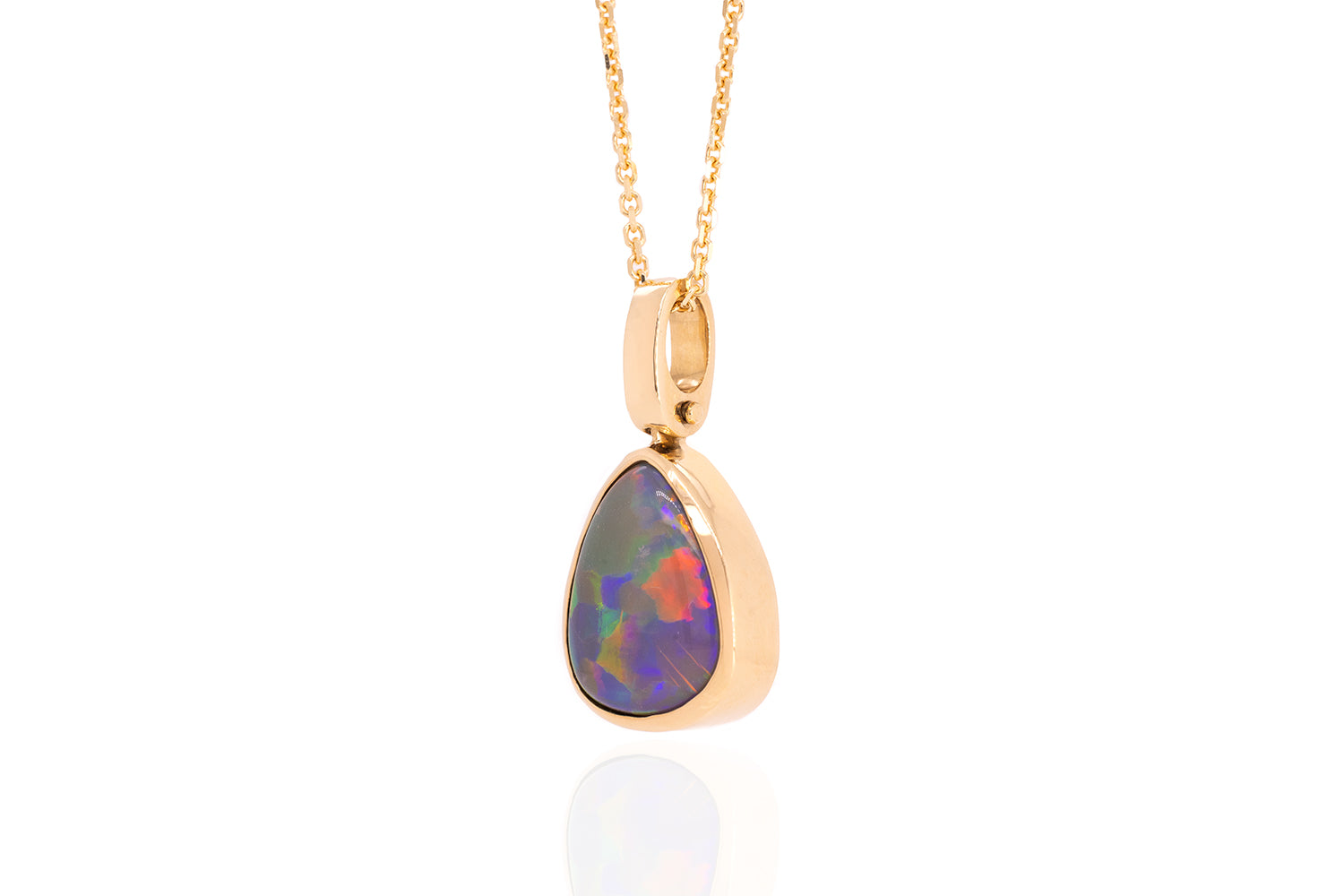 Tatiana Pendant Gold with 4.37ct Dark Opal
