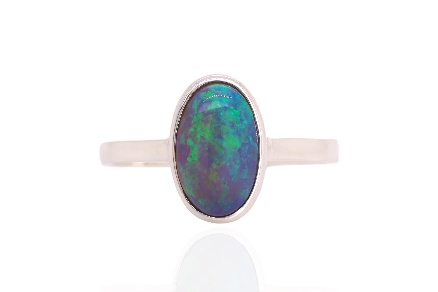 Tatiana — Sterling Silver 1.94 ct Crystal Opal Ring
