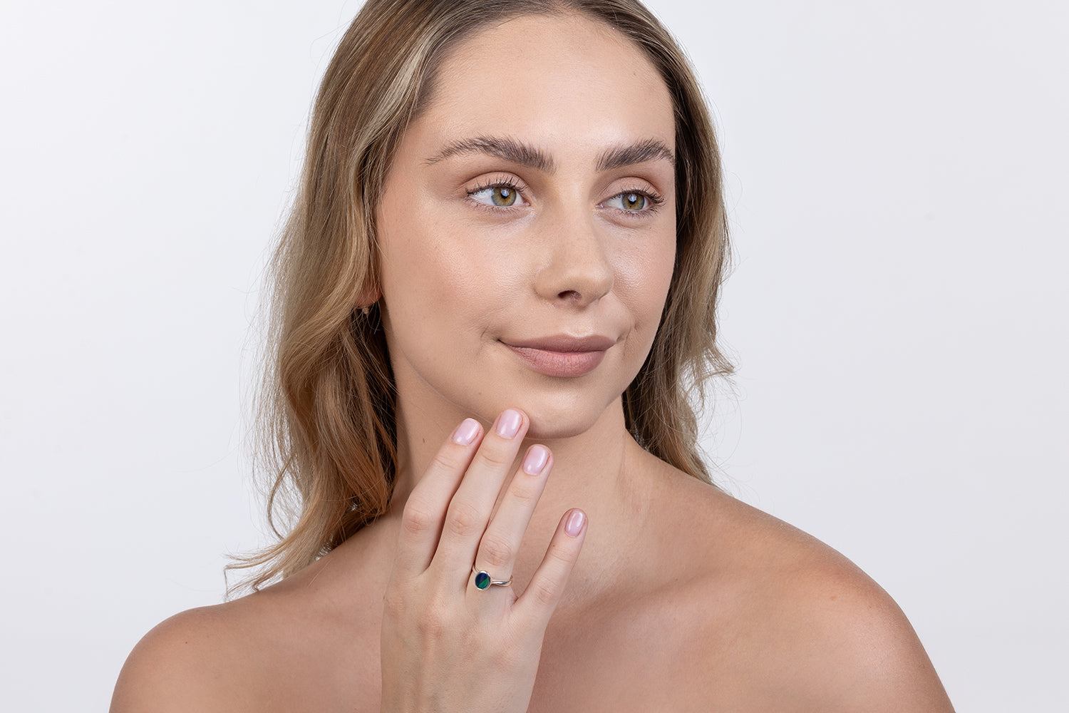 Australian 0.72ct  Black Opal Sterling Silver Tatiana Ring