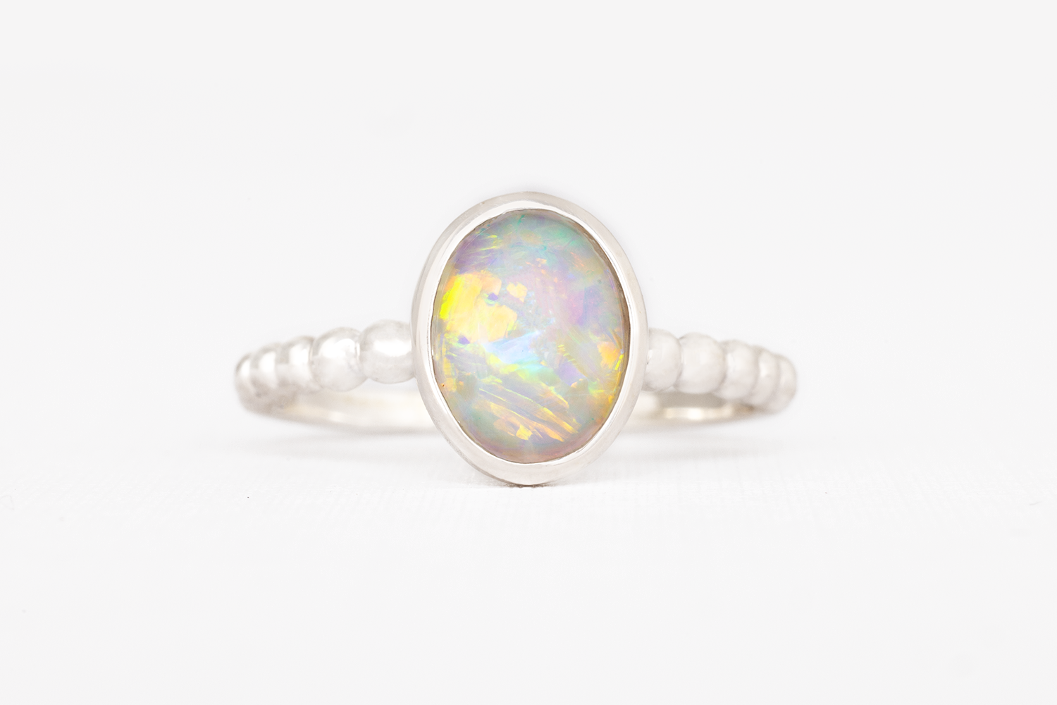 ◇TATIANA◇ (SILVER925) Opal Heart Ring CR1812 Tatiana Ring Sterling Silver with 1.17ct Crystal Opal