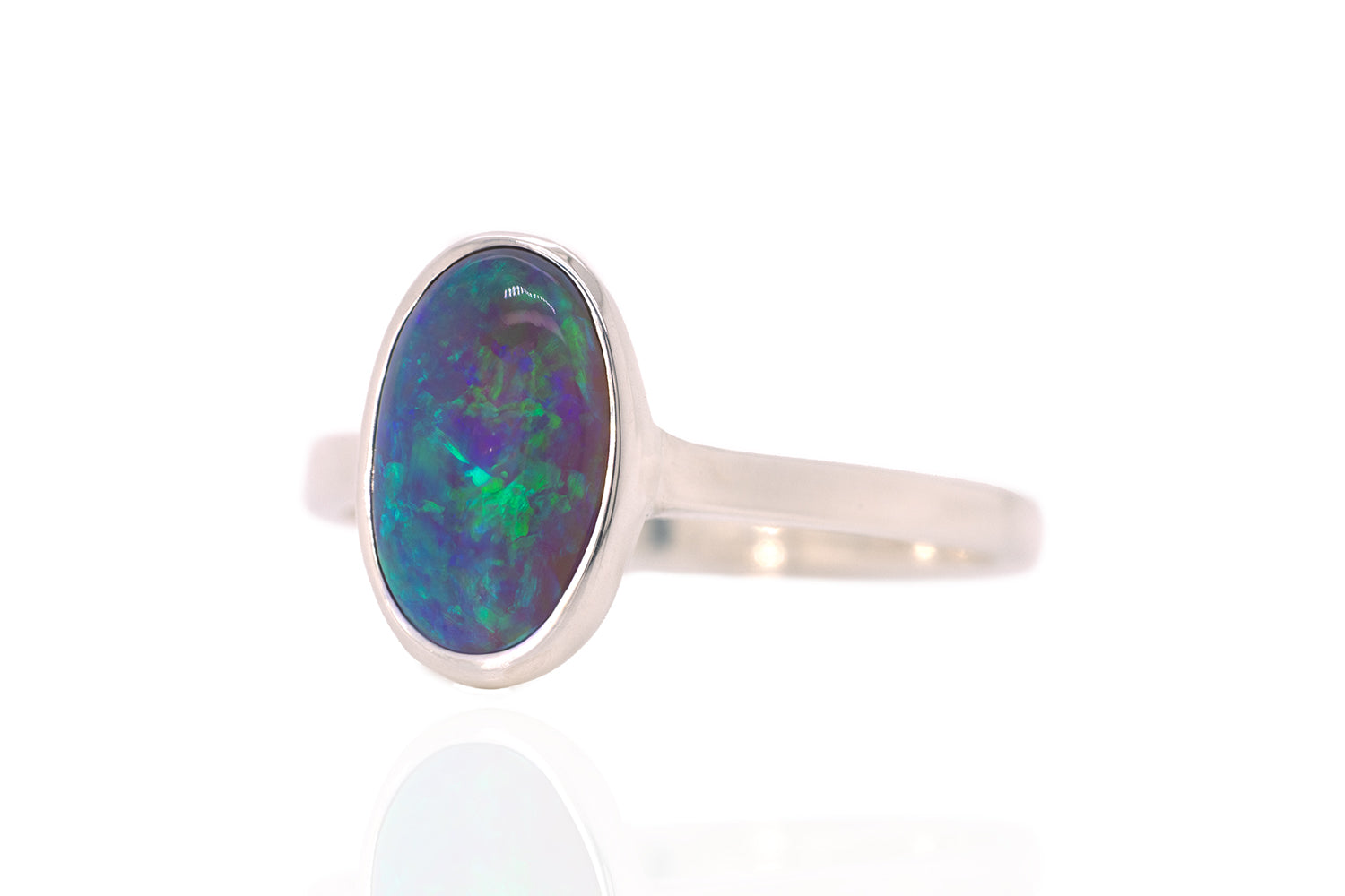 Tatiana — Sterling Silver 1.94 ct Crystal Opal Ring