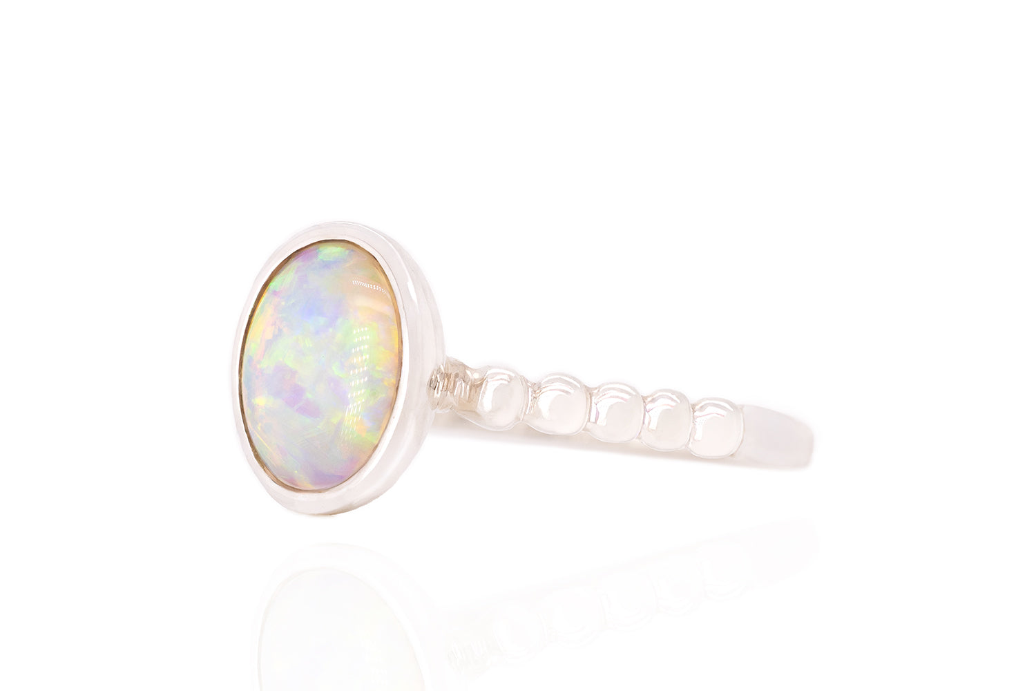 Tatiana — Sterling Silver 1.17 ct Crystal Opal Ring