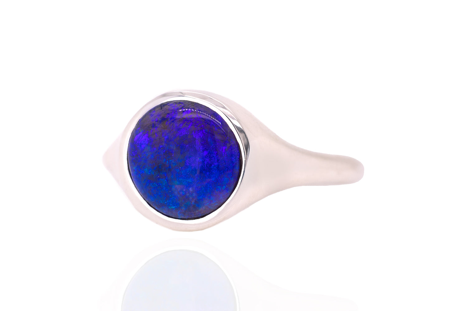 Valentina — Sterling Silver 2.45 ct Black Opal Ring