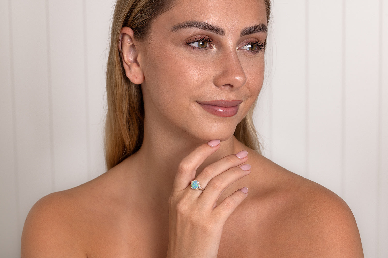 Valentina — Sterling Silver 1.44 ct Crystal Opal Ring