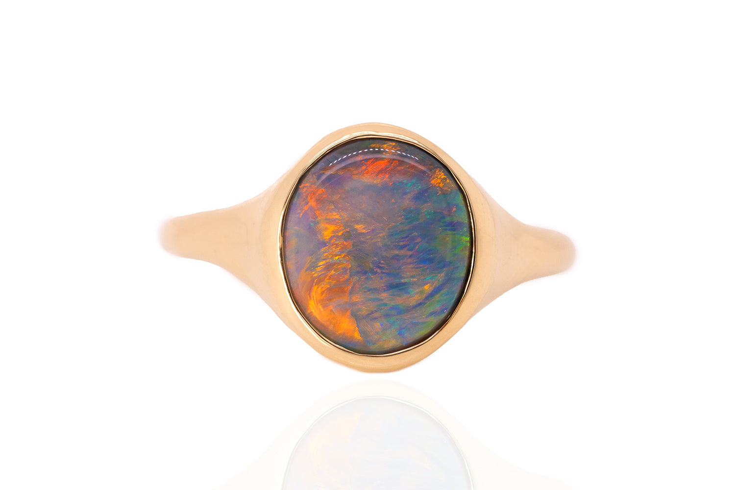 Valentina Ring Gold with 2.89ct Dark Opal