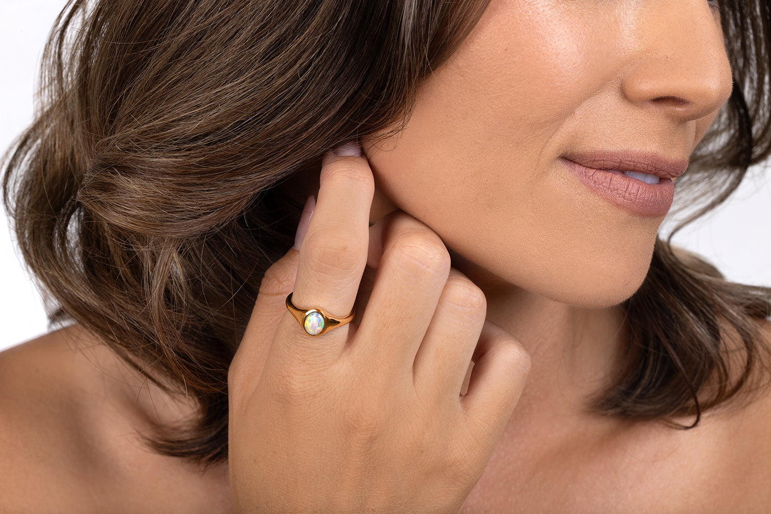 Valentina Piccolo Ring Gold with 0.92ct Crystal Opal