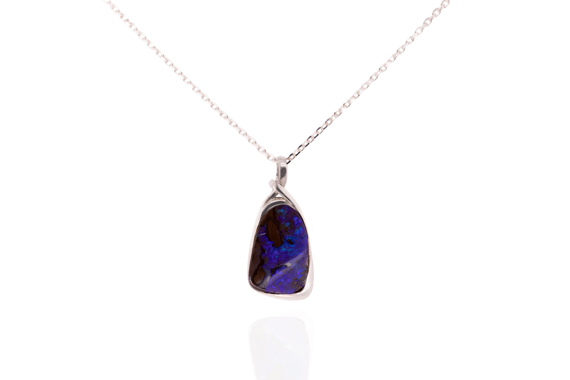 Sterling Silver 4.80 ct Boulder Opal Pendant