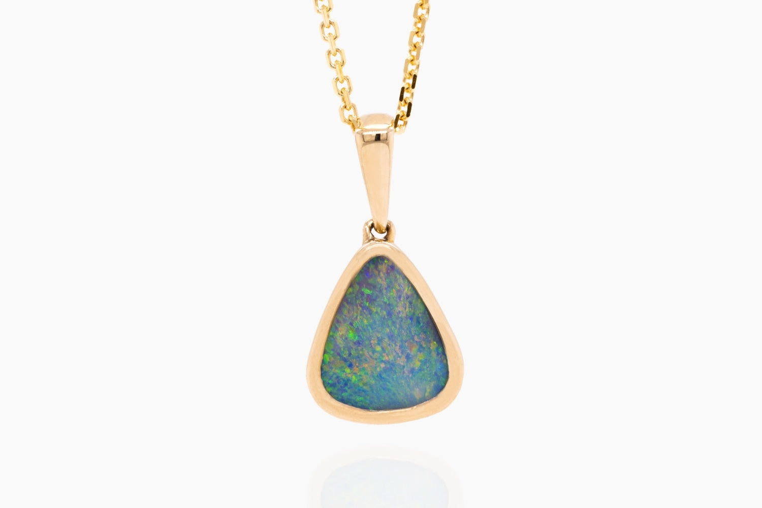 9kt Yellow Gold 0.83 ct Black Opal Pendant